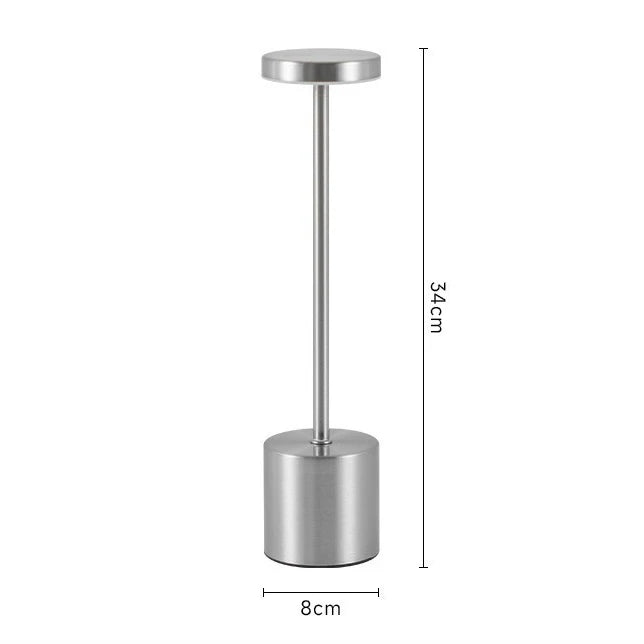 LUMORA LED-Tischlampe | Dimmbar & Kabellos | Wiederaufladbar | Aluminium