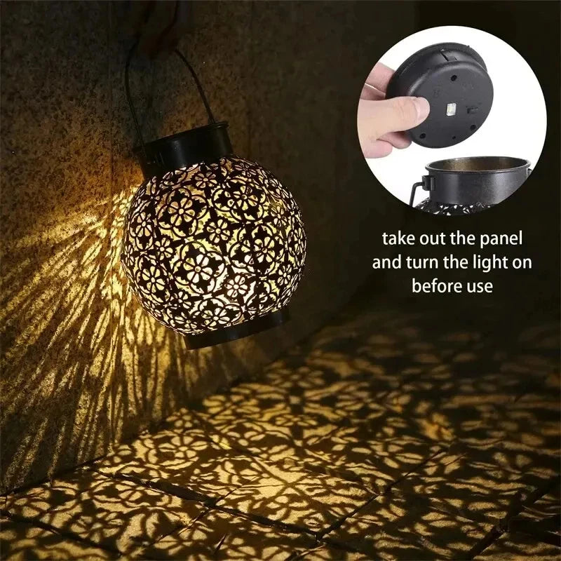 Lumefina FairyGlow Solarlaterne Fee | Hängelampe aus Metall | Wetterfest & Energieeffizient | Für Garten & Terrasse