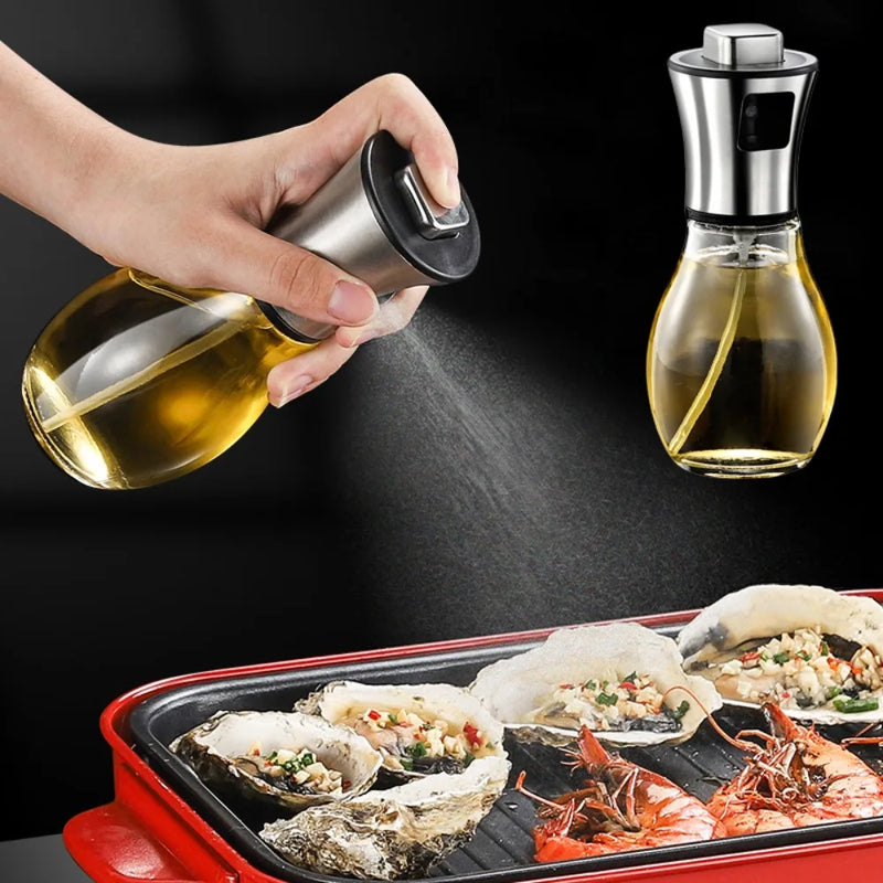 CulinaMist Pro  Ölsprüher 200 ml | Feiner Nebel & verbesserte Düse | Für Öl, Essig & Zitronensaft | Edelstahl & Glas