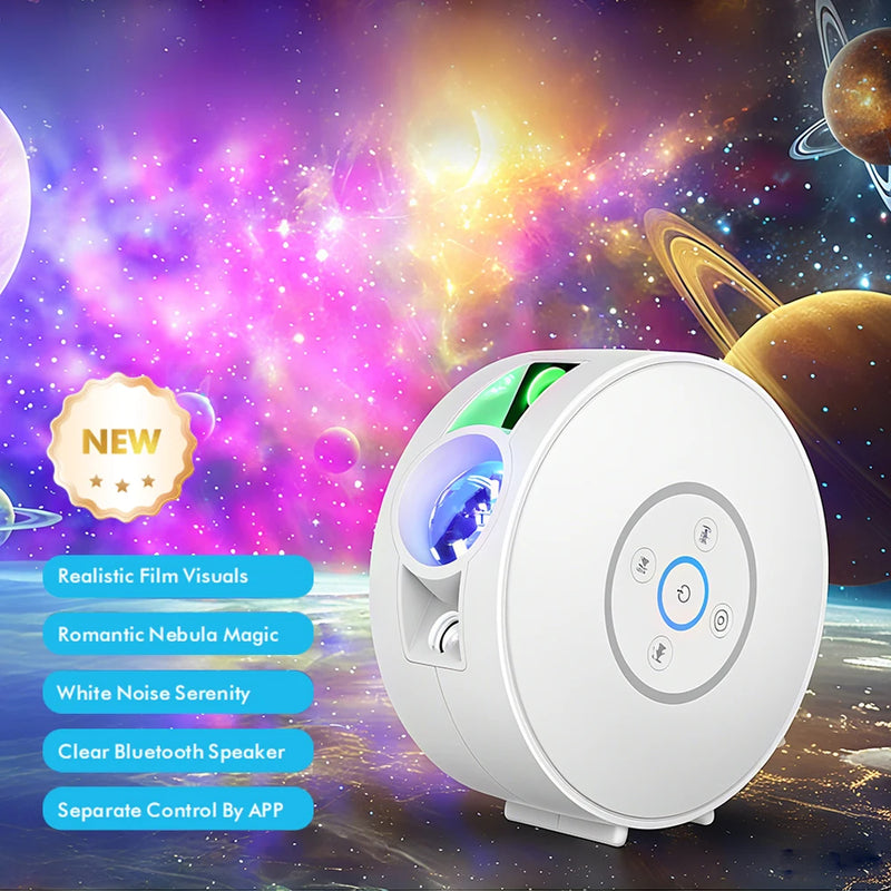Nebuligh Smart Galaxy Sternenprojektor | App- & Sprachsteuerung | 16 Mio. Farben | Timer & Musikmodus | Alexa & Google Home kompatibel