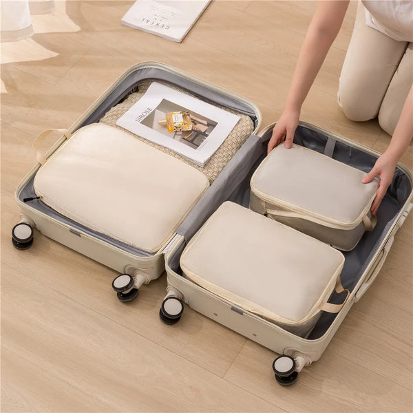 Reise-Organizer Set PackNest 3-in-1 | Komprimierbare & Wasserdichte Gepäcktaschen | Nylon Koffer-Organizer | Tragbar & Leicht