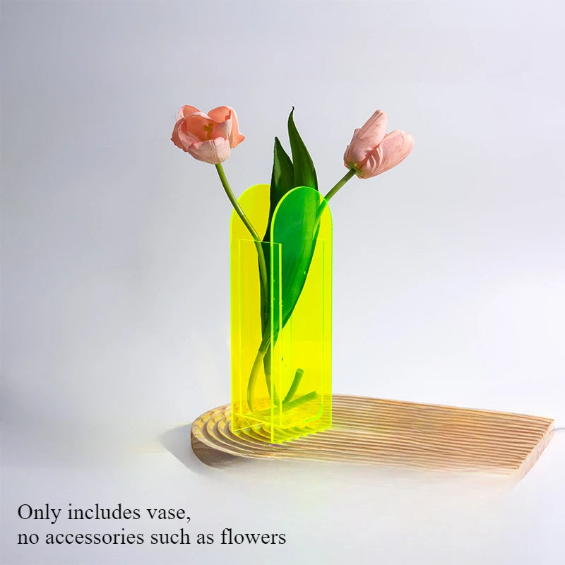 ClearElegance | Acryl Vase Transparent | Minimalistisches Deko-Element | Für Blumen & Hydrokultur