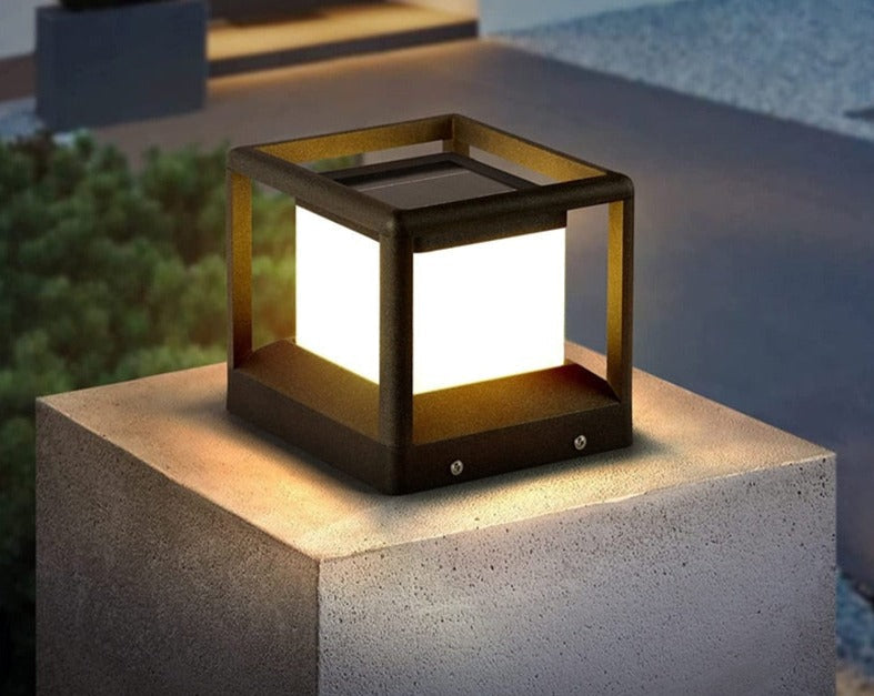 Solar-Terrassenleuchte „Terraluma“ | Ø 20 cm | Edelstahl & Aluminium | Dämmerungssensor | IP65 Wetterfest