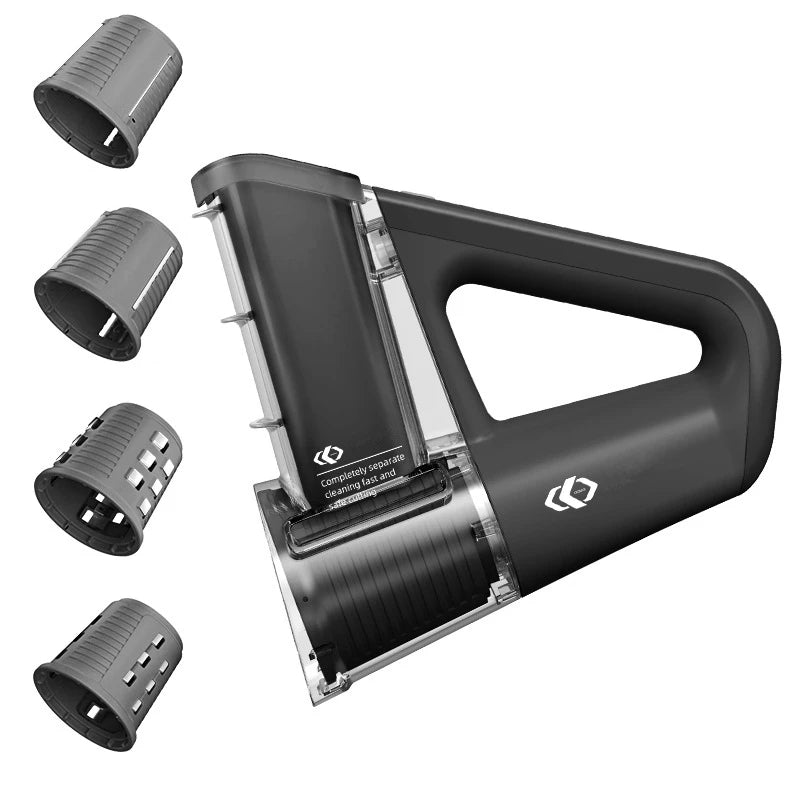 Küvolta SlicePro 40W Elektrische Käsereibe & Gemüseschneider | 4 Schneideeinsätze | Kompakt & kraftvoll