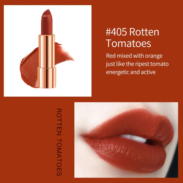 Mattes Lippenstift-Set VelvetMuse Trio | Wasserfest & Langhaftend | Mit Silber-Kettentasche | 3× 3,5 g