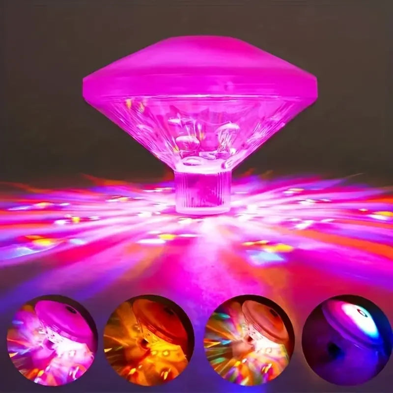 Schwimmende LED-Unterwasserleuchte AquaLuma | RGB Farbwechsel | IP67 Wasserdicht | Für Pool, Badewanne & Party