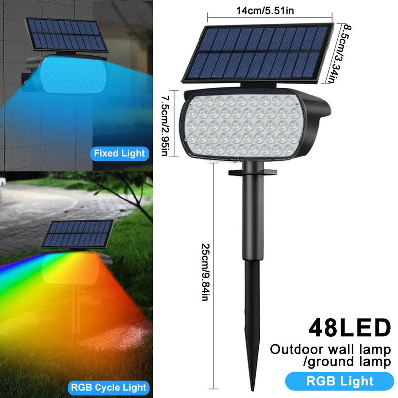 Solarstrahler Heliora 136LED | Ultrahell & wetterfest | IP65 Garten-Spot mit 3 Helligkeitsmodi & 215 ft² Leuchtbereich