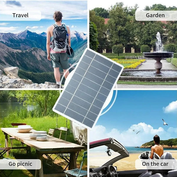 SunChargea Mobiles Solarpanel 5V 2W | USB Ladegerät | Für Powerbank, Smartphone & Outdoor Camping