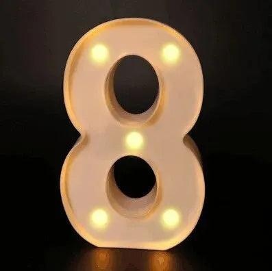 LED Buchstaben Lampe | Luminous Alphabet Light | Warmweiß & Batteriebetrieben | Hochzeit, Geburtstag & Partydeko