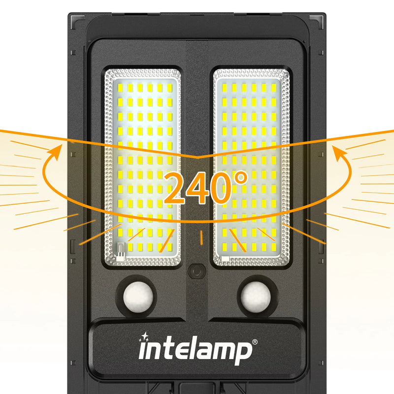 Solatrax Solar Außenlampe mit Bewegungsmelder | Ultrahell 3000LM | Mit Fernbedienung & Dämmerungssensor | Für Garten, Garage & Einfahrt