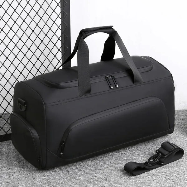 Sporttasche Veltrix ProCarry | Große PU-Reisetasche mit Schuhfach | Mehrere Fächer | 50×25×22 cm | Für Fitness, Urlaub & Alltag
