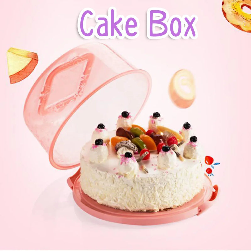 Bakella Kuchen Transportbox | Tragbare Cupcake- & Tortenbox mit Griff | Luftdicht & Stoßfest | Für 6–8 Zoll Kuchen | 26 × 22 × 12,5 cm