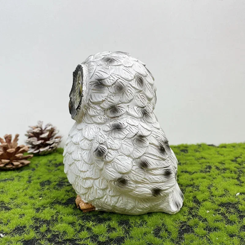 SolAurora | Solar Eulenlampe | Wasserdichte LED Gartenleuchte | Solarbetriebene Außenleuchte für Balkon, Hof & Rasen