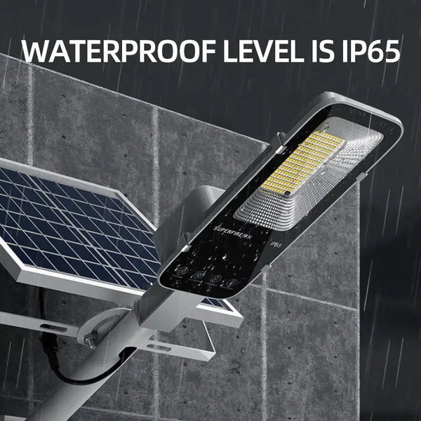LUMARIX Solar Straßenleuchte | 300W Ultrahell | IP65 | Mit Fernbedienung & Dämmerungssensor