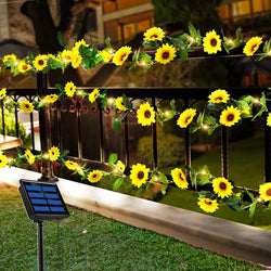 Solar-Lichterkette Floralina | Gänseblümchen-Design | 8 Modi & Solarenergie | Für Garten, Hochzeit & Deko