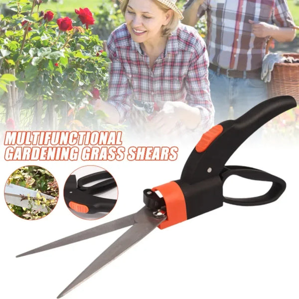 Trimvix EdgeSpin Gartenschere mit 360° drehbarem Schneidkopf | Präzisionsschere für Rasenkanten & Beete