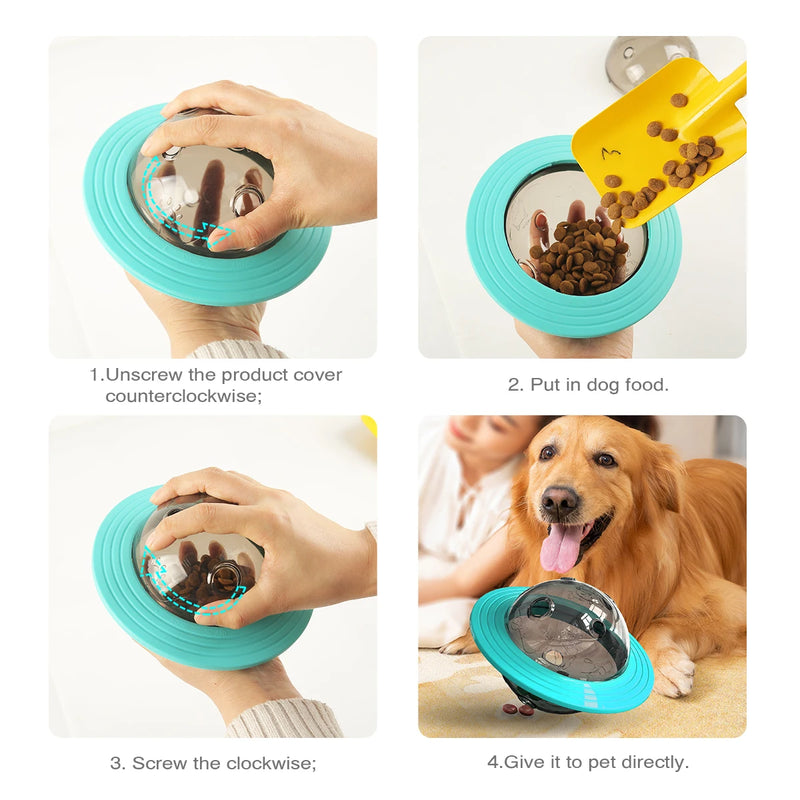 SmartPlay Disc Hunde- & Katzenspielzeug | Interaktiver Futterspender & Intelligenztrainer | Flugscheibe & Slow Feeder