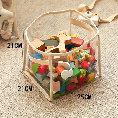 Clearami BoxyKid Transparenter Spielzeugkorb Kinder | Großes Fassungsvermögen | Faltbar & Wasserdicht