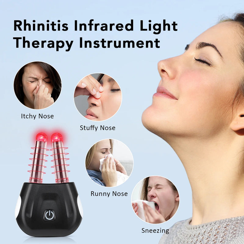 RhinoThera Nasale Rotlichttherapie Gerät | Phototherapie gegen Rhinitis | Magnetisches Laden & UV-Desinfektion | Tragbar & Wasserdicht