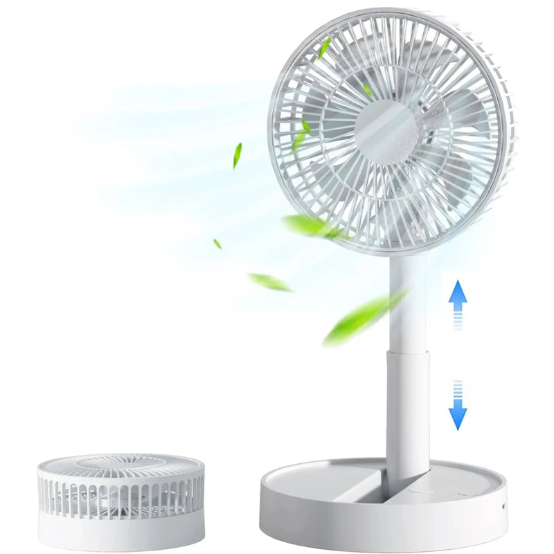 Faltventilator AeroFold | 4-Stufen USB-Lüfter mit Timer | Kompakt & Leise | Für Innen & Außen