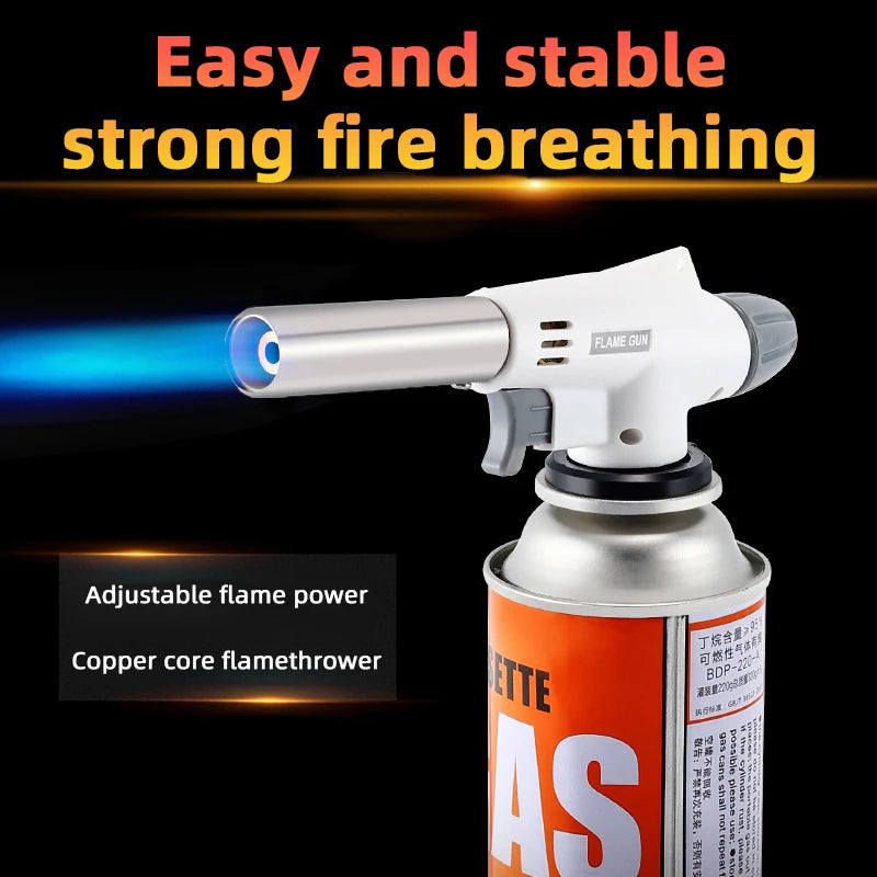 Flamix ProTorch | Gasbrenner mit 1350 °C Flamme | Für Butangas-Kartuschen | Elektronische Zündung & Temperaturregelung | Für Küche, Camping & Outdoor