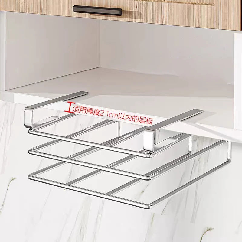 BoardHang Pro | Schneidebretthalter für Unterschrank-Montage | Edelstahl | Ohne Bohren | Ein- oder Zweilagig | 26,8 × 25,8 cm