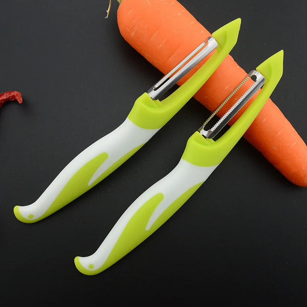Peelino Gemüseschäler mit Edelstahlklinge & ergonomischem Griff | 18,3 × 2,4 cm | Für Obst & Gemüse | Spülmaschinengeeignet