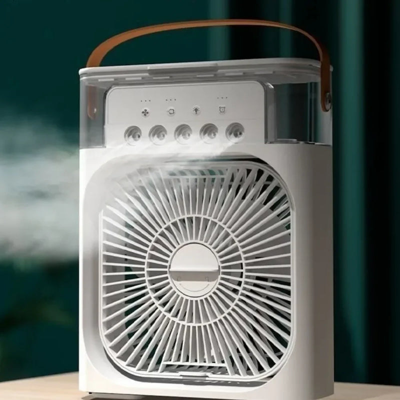 Luftkühler BrisaAir | 3-Stufen Ventilator & Luftbefeuchter | Mit Timer & LED-Licht | 600ml Tank