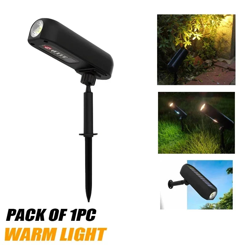 Luminoa SolarGlow Solar Gartenstrahler LED | Farbwechsel & Warmweiß | Wasserdicht | Für Garten, Terrasse & Landschaft | 6–8 Std. Leuchtdauer
