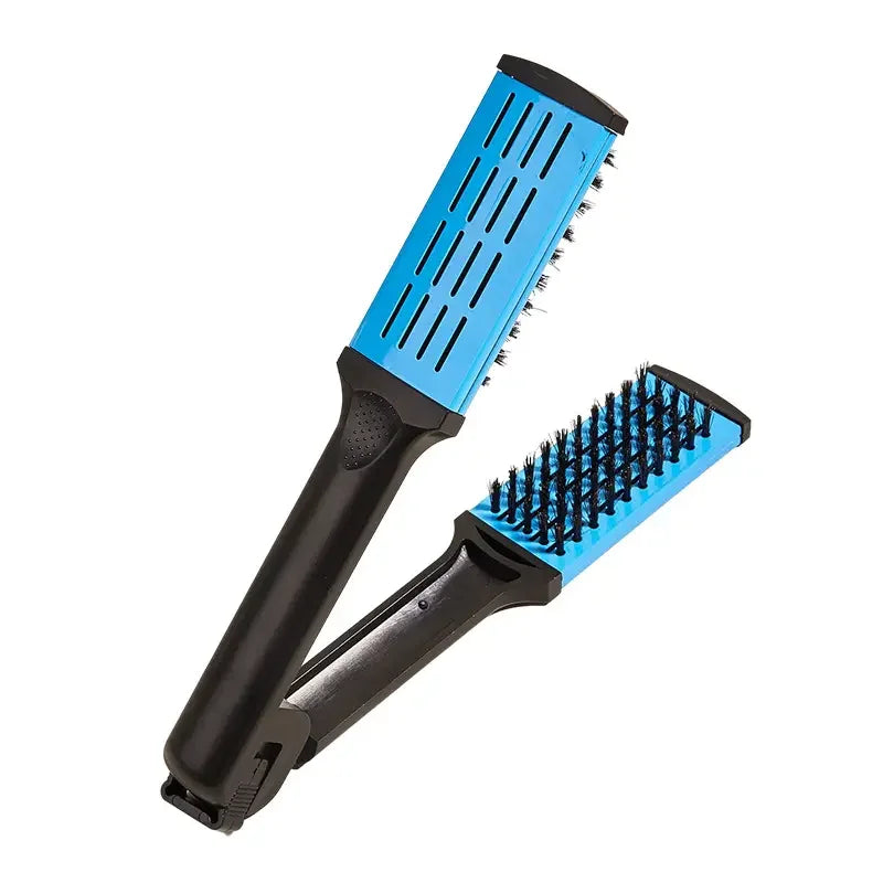 StyloVee Haarglätter Kamm | V-Form | Nylonborsten | Für Alle Haartypen | 26 cm