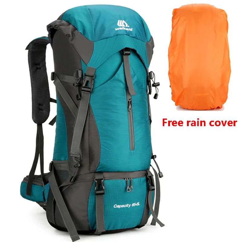 Alpivento 70L Trekkingrucksack | Wasserdichter Camping-Rucksack mit Regenschutz | Großer Outdoor Rucksack für Wandern, Bergsteigen & Reisen  Markenname: