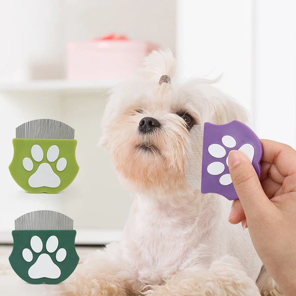 Fellino Mini Fellpflegekamm für Hunde & Katzen | Entfernt Flöhe & Verfilzungen | Ergonomisch & sanft zur Haut