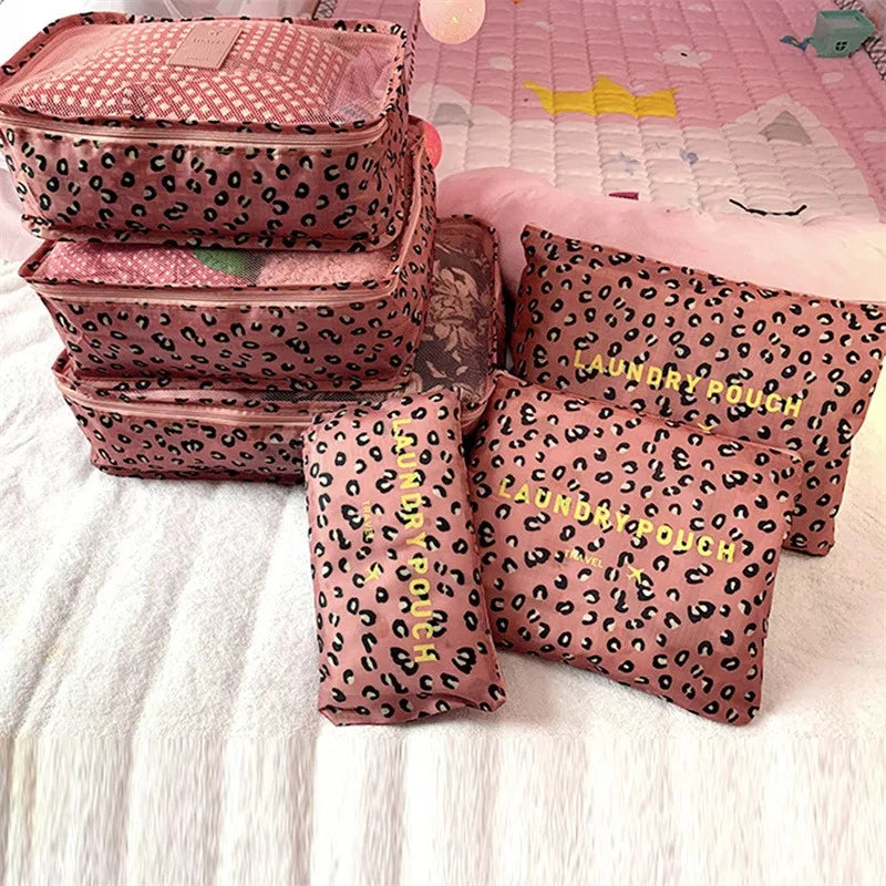 Packilo 6-teiliges Reise-Organizer-Set | Faltbare Koffer- & Gepäcktaschen | Für Kleidung, Unterwäsche, Schuhe & Kosmetik | Oxford-Stoff