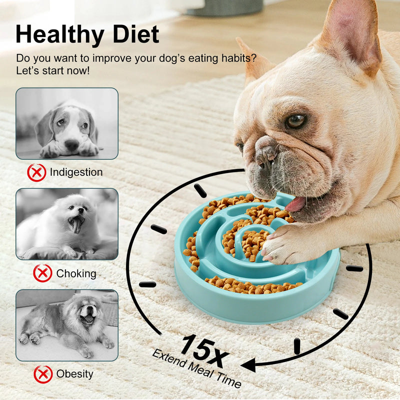 SnackMaze Bowl | Anti-Schling Napf für Hunde & Katzen | Rutschfest & BPA-frei | Langsames Fressen für gesunde Verdauung