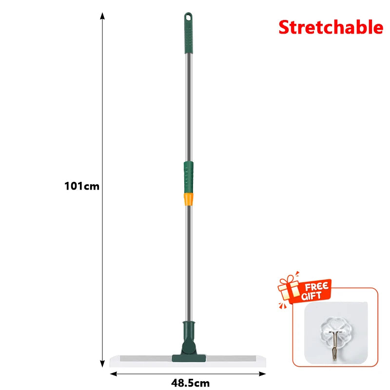 Flexiva Teleskop Reinigungsbürste mit Silikonlippe | 180° Schwenkbar | Für Böden, Fenster & Bad
