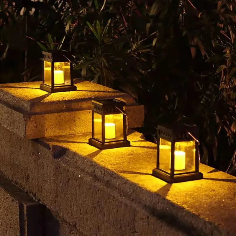 Lunera FlammeSol Solar LED Laterne mit Kerzeneffekt | IP44 Wasserdicht | Automatikfunktion | Für Garten, Terrasse & Balkon