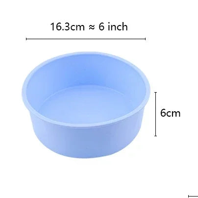 BakeoFlex Silikon-Kuchenform Rund | Antihaft & Hitzebeständig | 4–10 Zoll (10–25 cm)