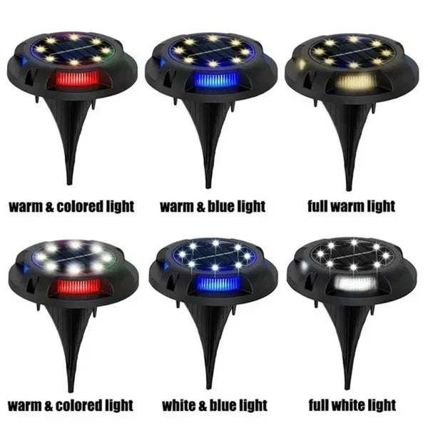 LumiTera GroundGlow 12 Solar-Bodenleuchte 12 LEDs | Edelstahl IP65 | Automatischer Dämmerungssensor | Für Garten, Terrasse & Wegbeleuchtung