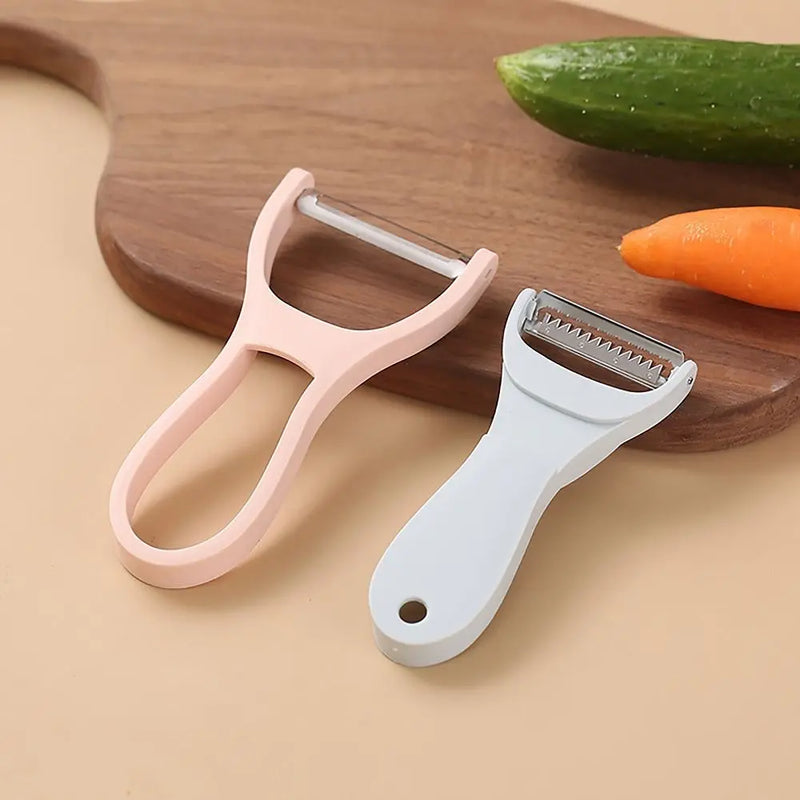 2-in-1 Obst- und Gemüseschäler Skandora PeelCut | Abnehmbarer Edelstahl-Schäler im nordischen Stil | 14 × 7 cm / 12 × 5,5 cm