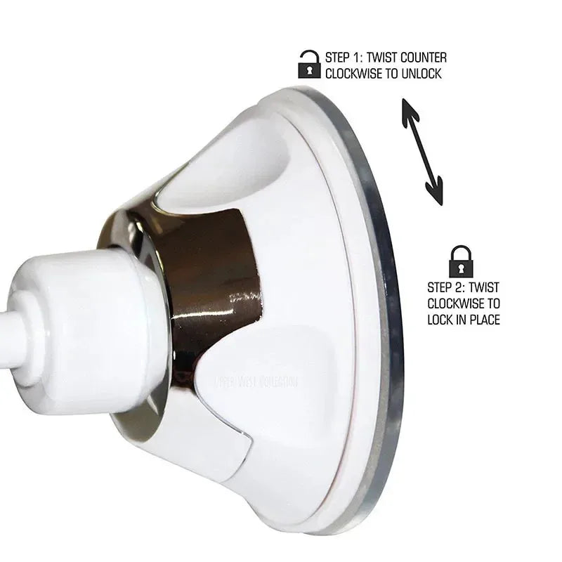 ClearView Badezimmerspiegel | Beschlagfreier Schmink- & Rasierspiegel | Mit Saugnapf & 360° Drehung | Klare Sicht im Bad