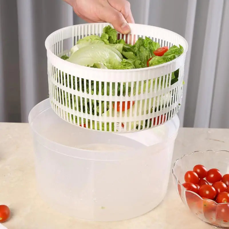Salatschleuder VitaSpin | 5L Fassungsvermögen | Mit Kurbel & Ausgussöffnung | Für Salat & Gemüse