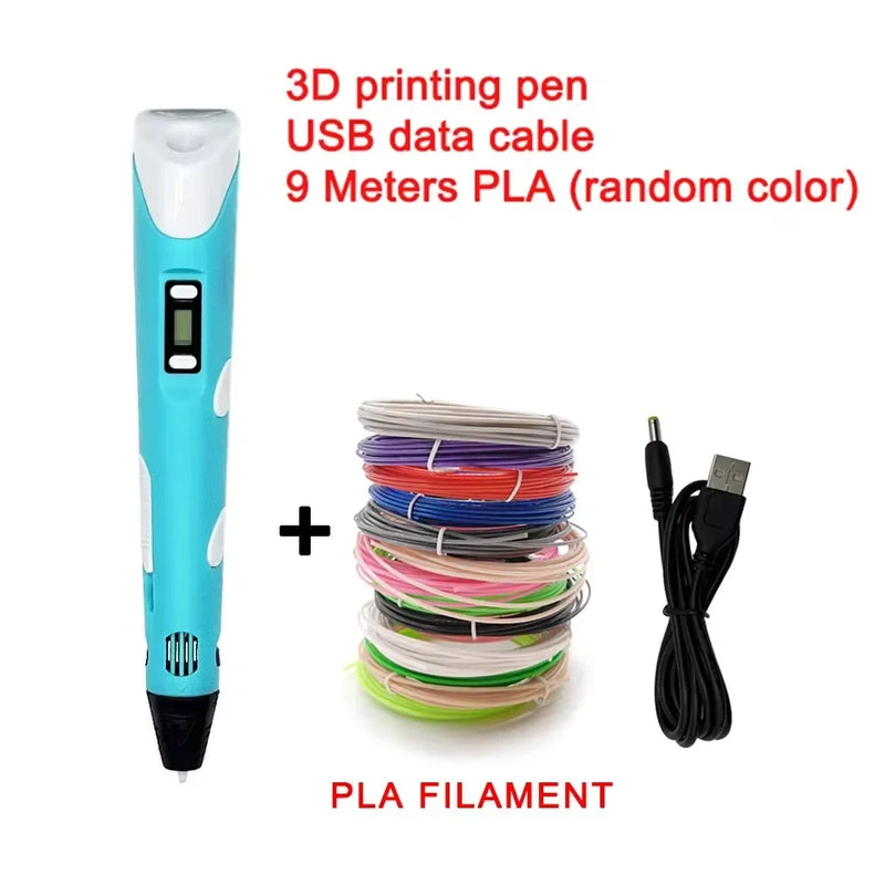 CreatiPen 3D | Elektrischer 3D-Druckstift | USB-Aufladbar | Mit 9 m PLA-Filament