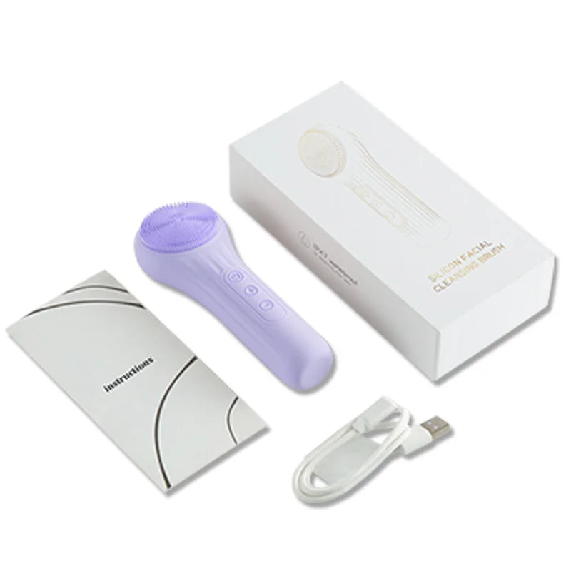 Gesichtsreinigungsbürste LumiGlow | Sonic-Technologie & Anti-Aging-Massage | Silikon & kabellos wiederaufladbar