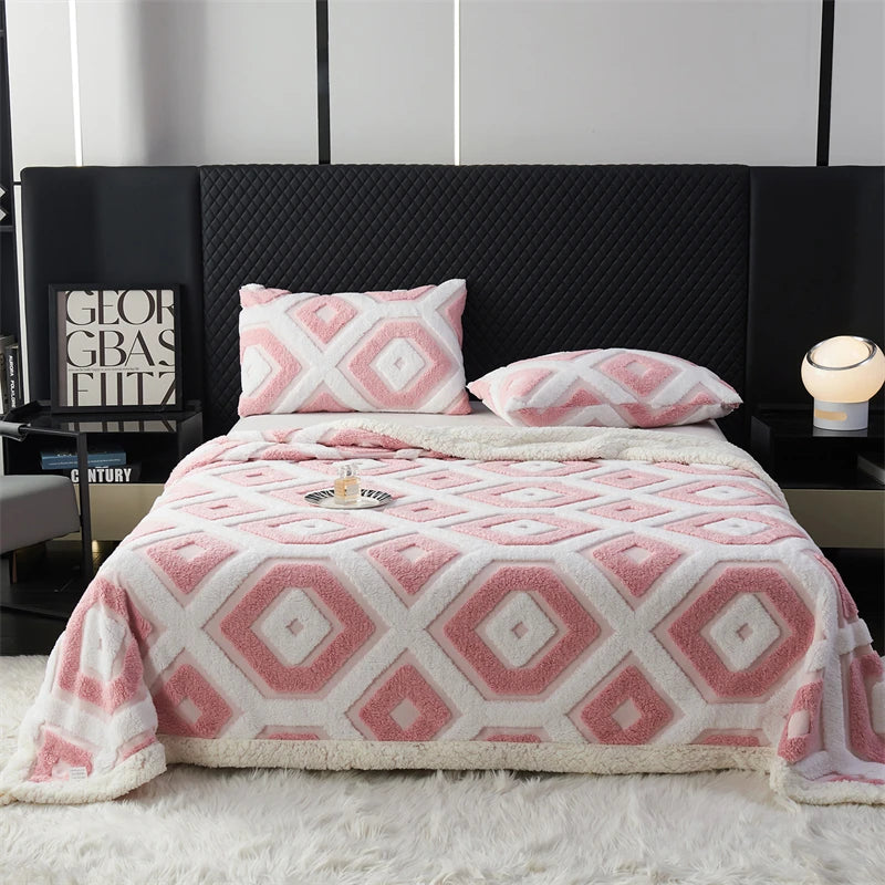 Flanell-Decke Caldoria | Extra Dick & Weich | Hautfreundlich & Wärmend für Herbst & Winter | Sofa-, Bett- & Reise-Decke