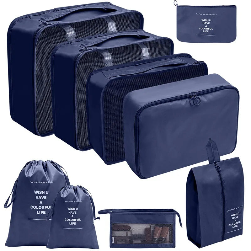 PackWunder Reise-Organizer Set 7/8/9/10-teilig | Faltbare Koffer-Organizer | Für Kleidung, Schuhe & Accessoires