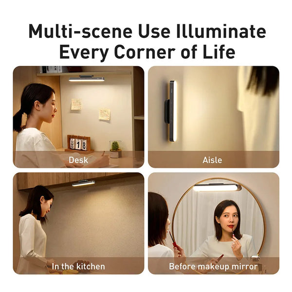 LUMINA MAG Desk Light | Magnetisch & Stufenlos Dimmbar | Wiederaufladbar | Augenschonend