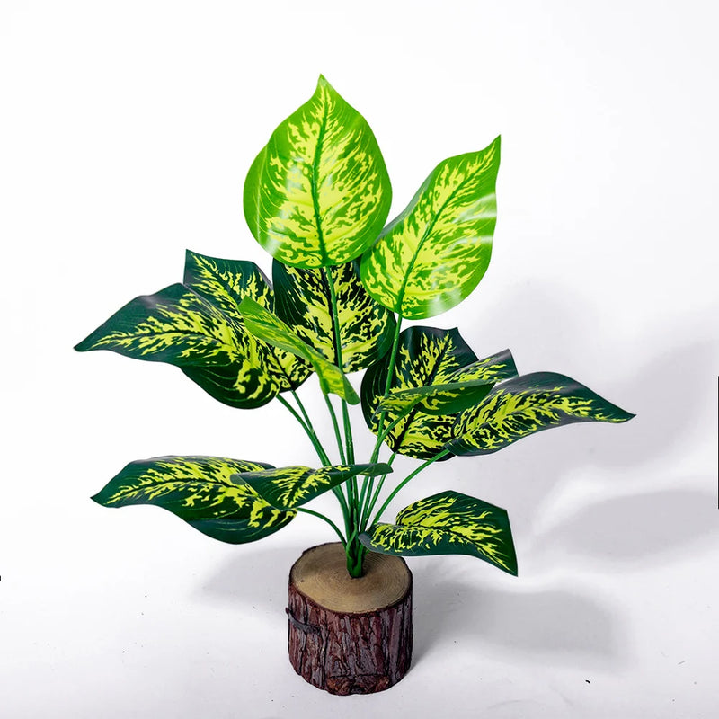 EverTropica Monstera Künstliche Monstera-Pflanze | 43 cm | 12 Zweige | Tropische Dekoblätter für Haus & Garten
