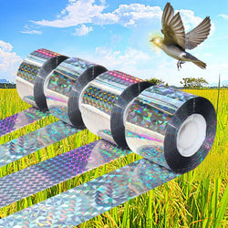 AgriGuard FlashWing Reflektierende Vogelschutz-Ribbon 80 m | Doppelseitig reflektierend | Wetterfest für Obstgarten & Feld