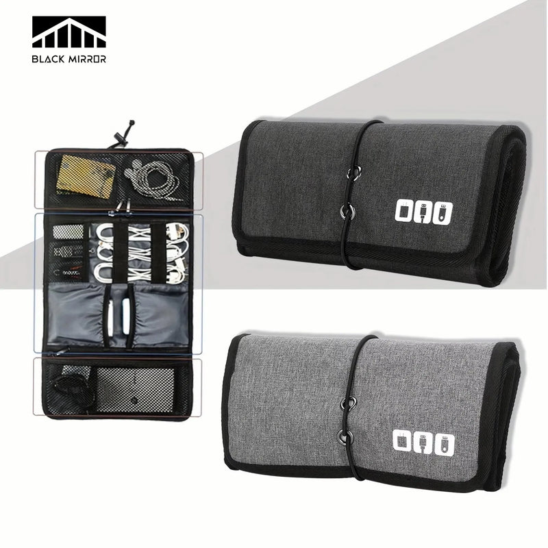 Traviloq Kabeltasche Reise Organizer | Wasserdicht & Stoßfest | Leicht & Kompakt | Nylon 24×11×3 cm