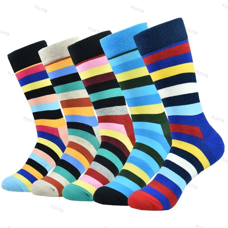 Coloria Herren Socken 5er-Pack | Bunte Freizeit- & Businesssocken | Gekämmte Baumwolle | Größe 40–46